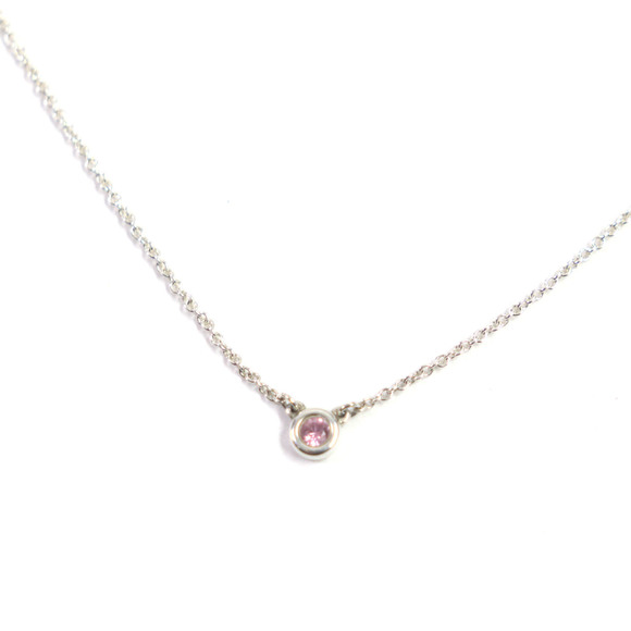 Tiffany & Co Tiffany & Co AG925 Pink Sapphire Necklace Metal Necklace AG925 - Picture 1 of 7